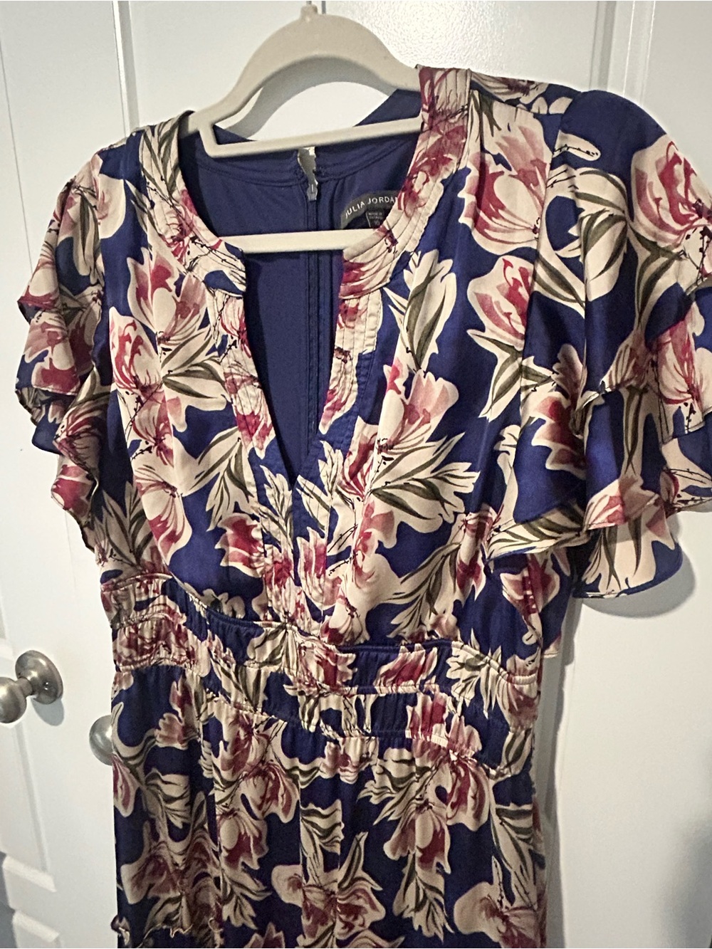 julia jordan Women's Printed Tiered-Short-Sleeve Dress Size 10 - Picture 5 of 8